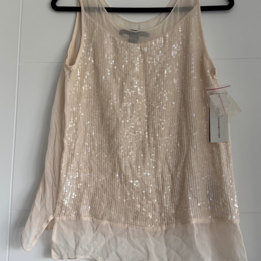 French Connection Sequin Tank Top , Size 6, New with tags